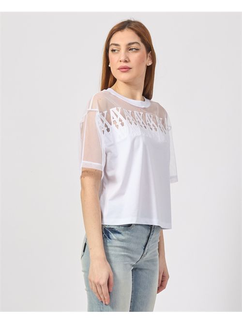 Armani Exchange Women's T-Shirt with Transparency ARMANI EXCHANGE | XW000516-AF10359U0002